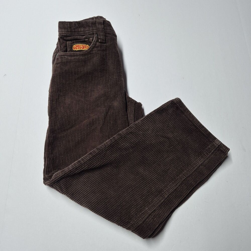 Empyre Loose Fit Corduroy Skate Pants Java Brown Unisex Youth Size 24 Y2K Baggy